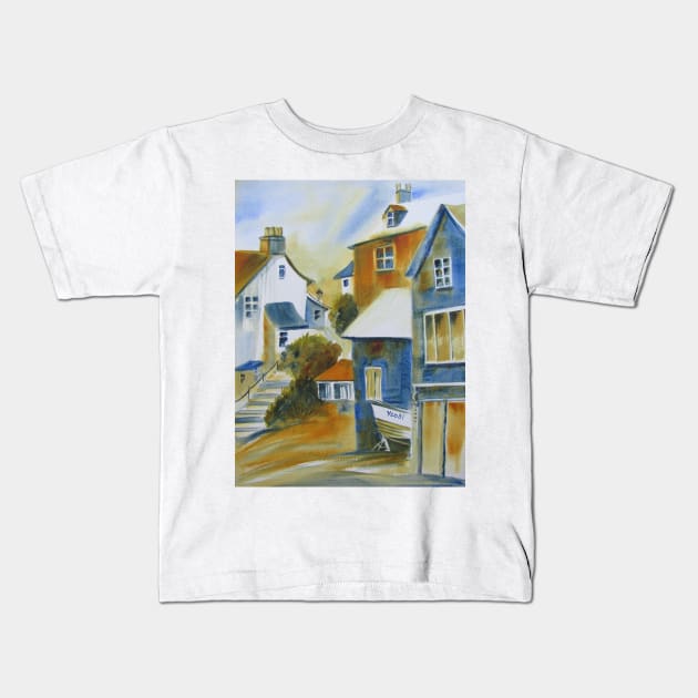 Memories of Robin Hood's Bay Kids T-Shirt by bevmorgan